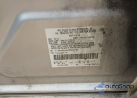 2012 Mazda Mazda6 I Touring z USA, uszkodzony, nr VIN 1YVHZ8DH0C5M32743